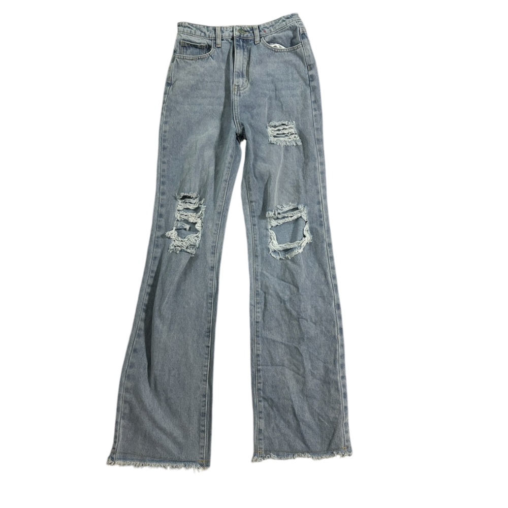 Shein Wide-Leg Ripped Jeans